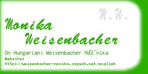 monika weisenbacher business card